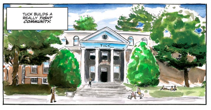 Tuck building - Menlo Coaching graphic novel