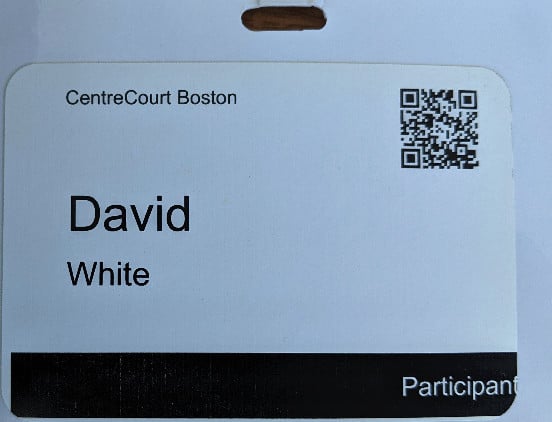 CentreCourt MBA Fair registration badge