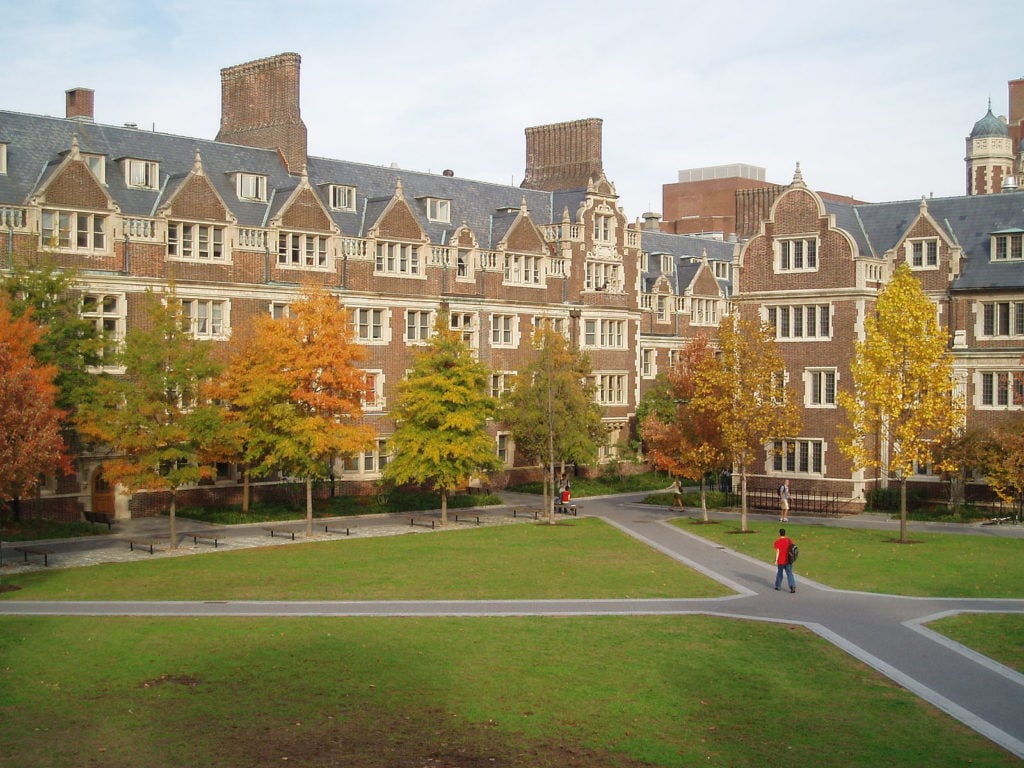 The Quad at UPenn in the fall